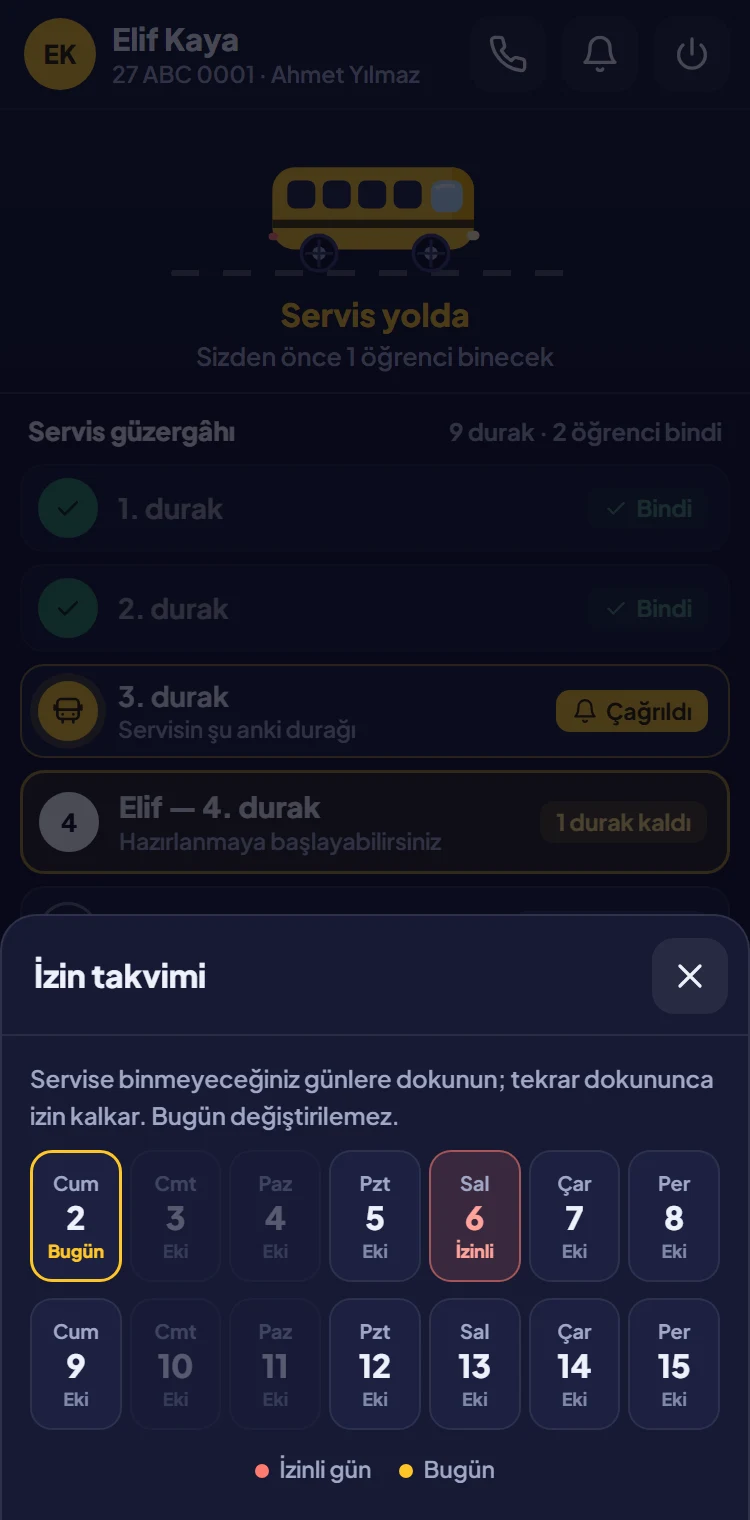 İzin takvimi: önümüzdeki iki haftanın günleri